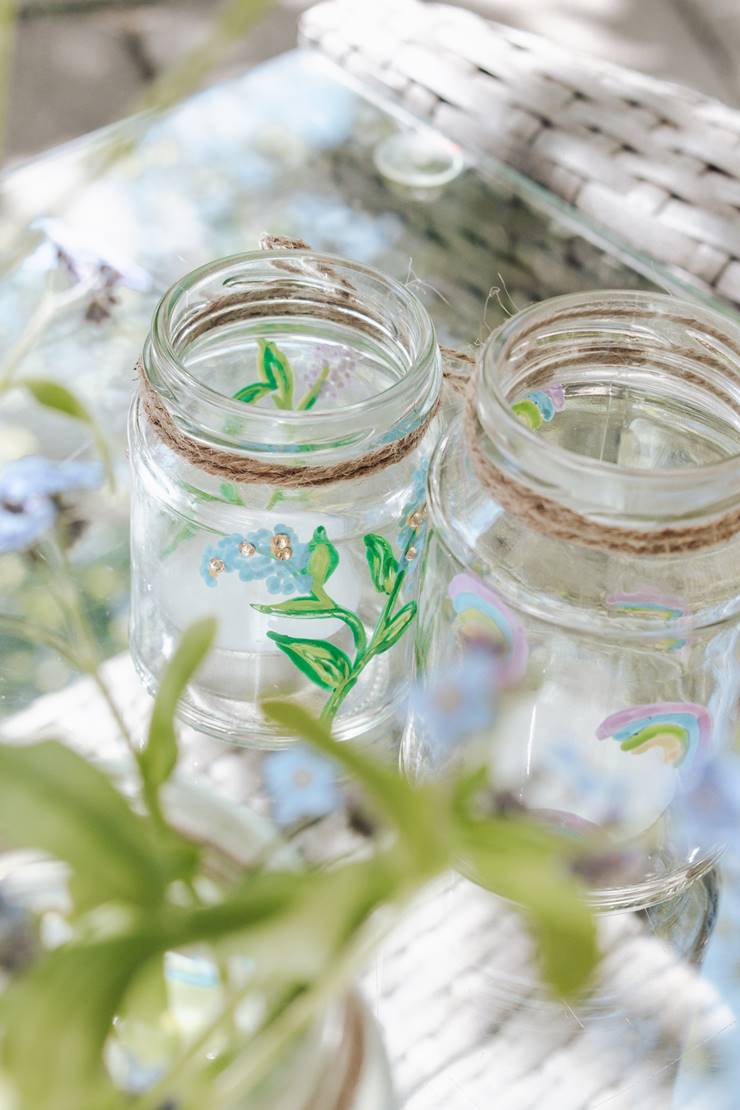 Altglas Upcycling Windlichter für den Garten Calistas Traum