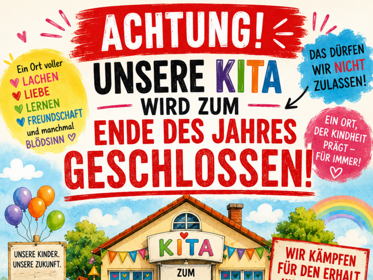 Schließung unseres Kindergartens: Ein Appell aus dem Herzen einer Mama
